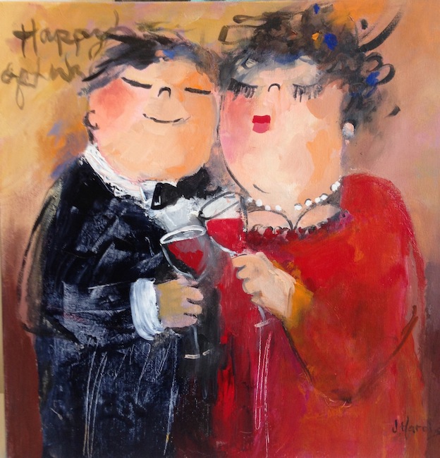 June Harris|  Here's to us|  Acrylic | McAtamney Gallery and Design Store | Geraldine NZ